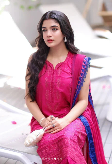 Berry Sapphire - Embroidered Lawn Suit | Ready To Wear