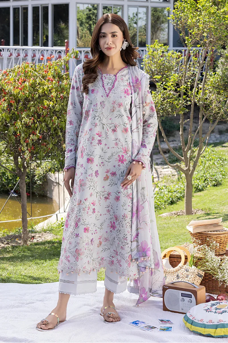 03-Piece Printed Lawn Suit - Ready To Wear