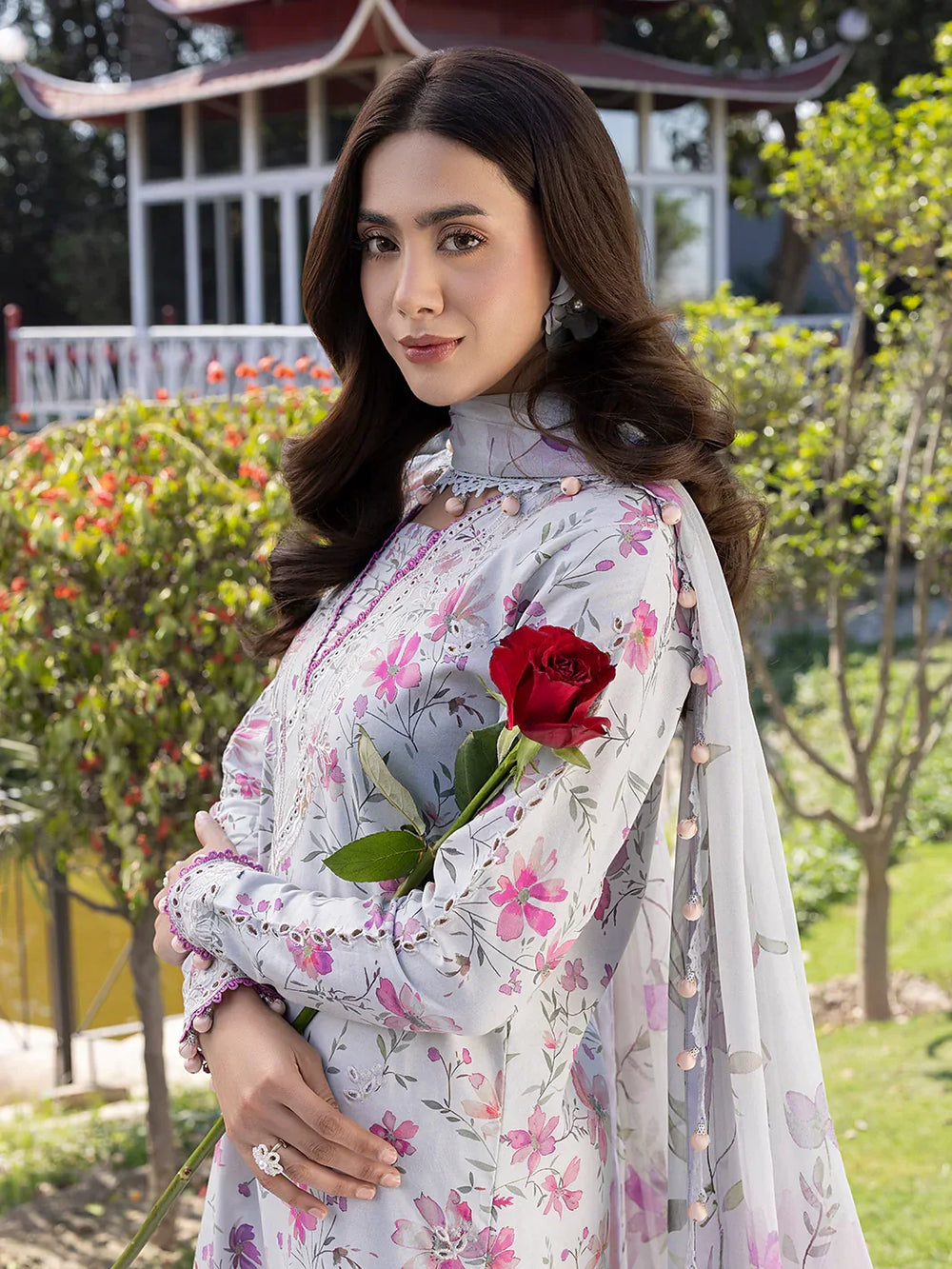 03-Piece Printed Lawn Suit - Ready To Wear