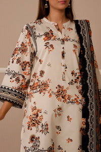 3 Piece Stitched Lawn Suit - Ready To Wear