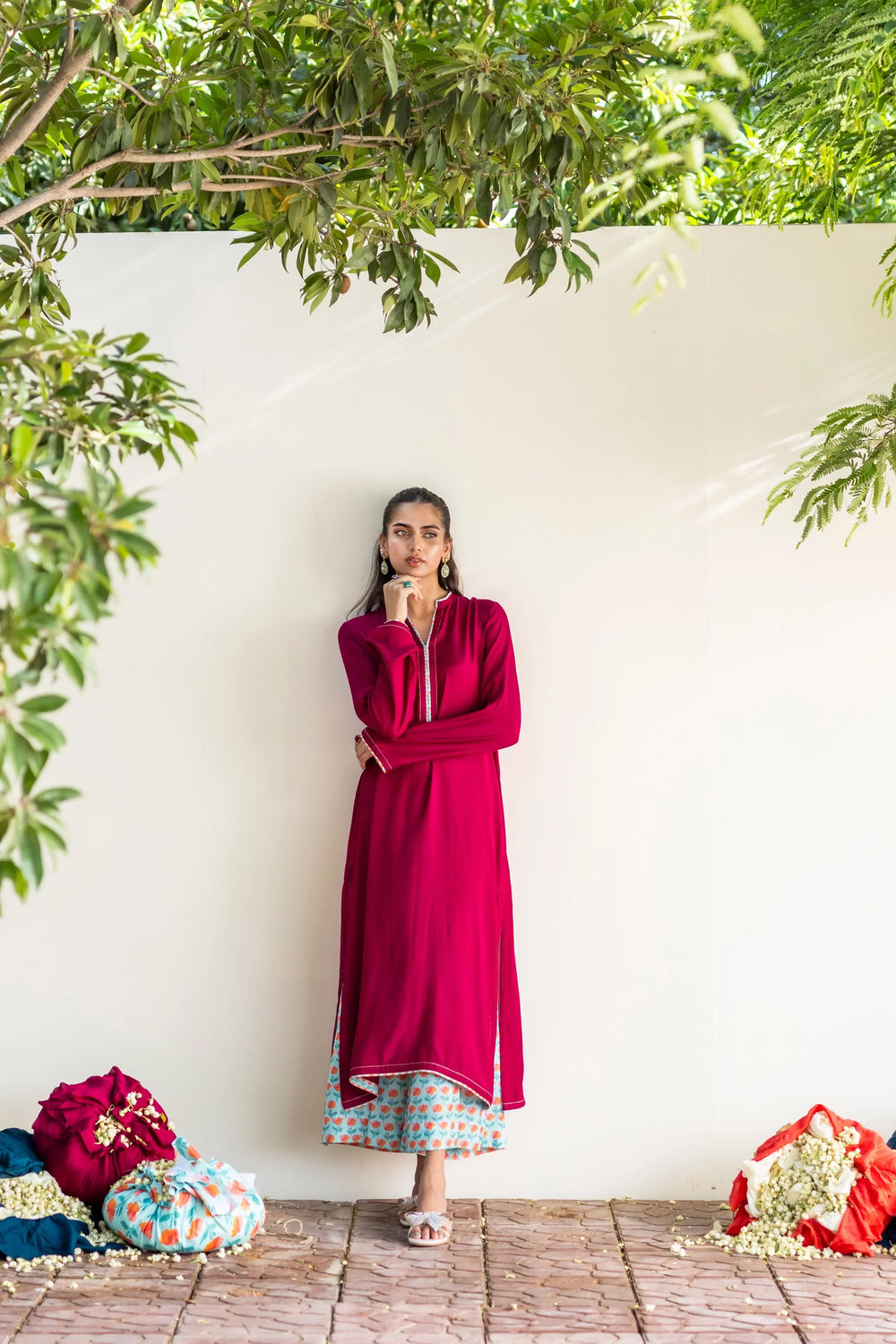 Rania - Plum Kurta Set