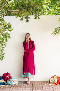 Rania - Plum Kurta Set