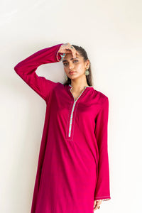 Rania - Plum Kurta Set