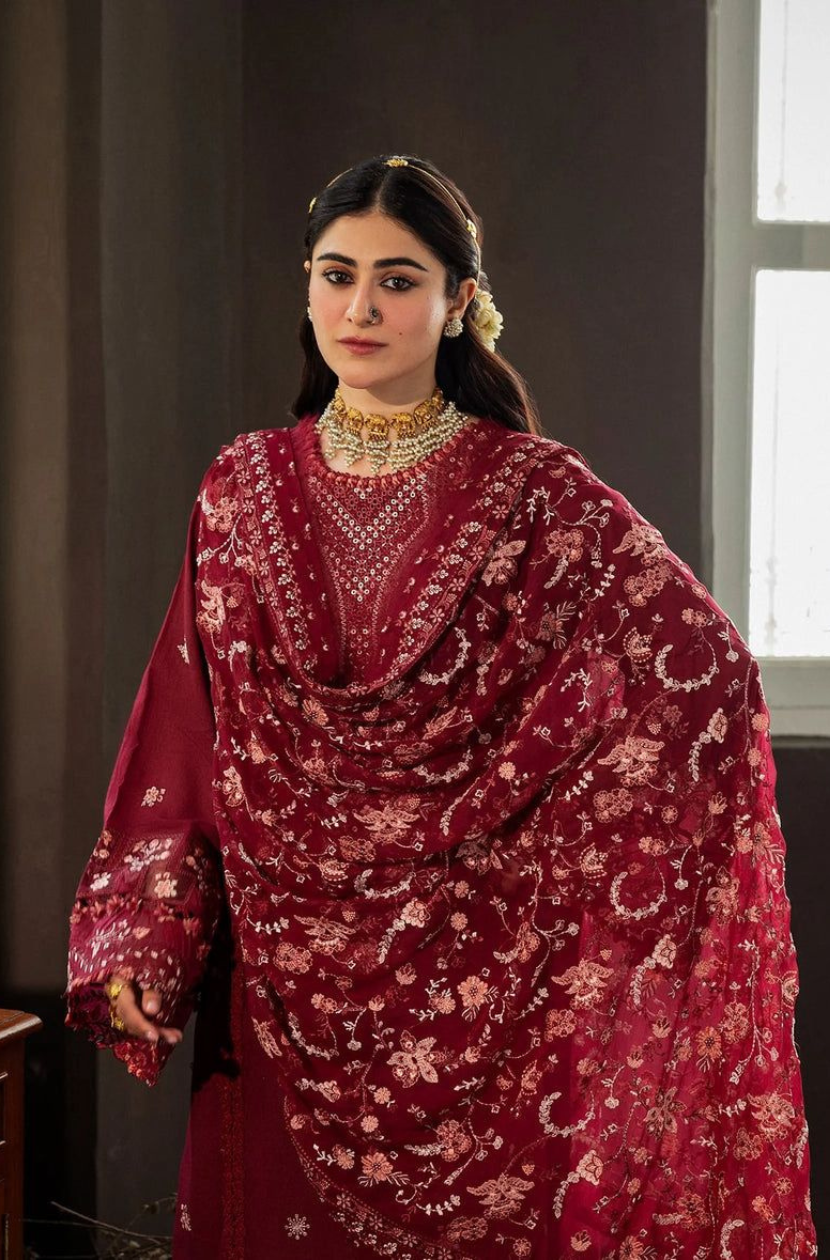 Designer Suit Premium Luxury Embroidered Chiffon - 3 PC Ready To Wear