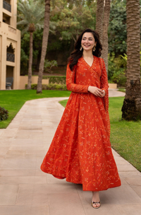 Luxury Lawn - Denisa - Burnt Orange