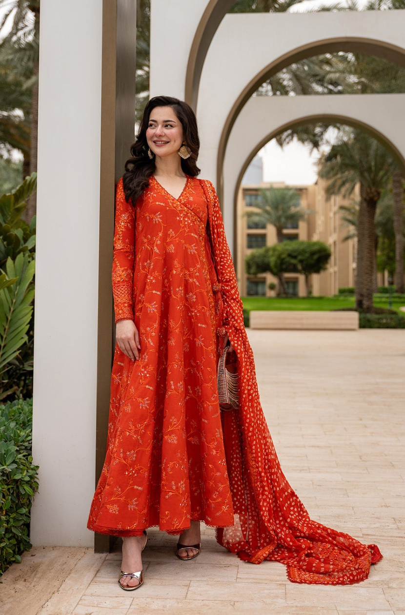 Luxury Lawn - Denisa - Burnt Orange