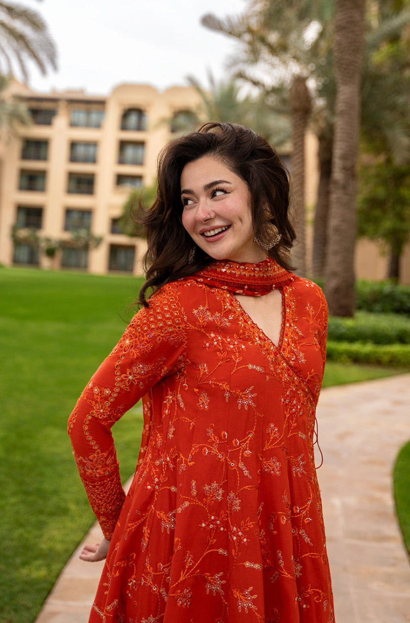 Luxury Lawn - Denisa - Burnt Orange
