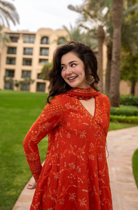 Luxury Lawn - Denisa - Burnt Orange