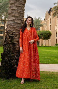 Luxury Lawn - Denisa - Burnt Orange