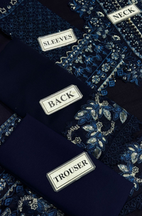 3-piece Suit Embroidered Chiffon Shirt Ready To Wear