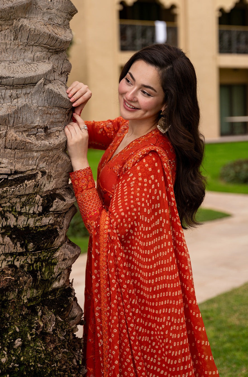 Luxury Lawn - Denisa - Burnt Orange