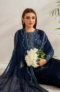 3-piece Suit Embroidered Chiffon Shirt Ready To Wear