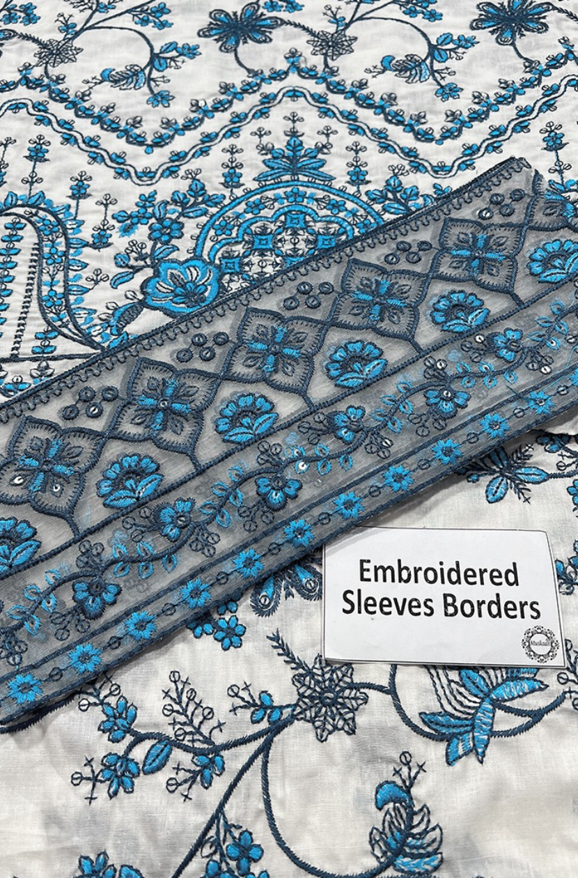 Designer Suit Premium Embroidered Lawn - 3 PC Ready To Wear