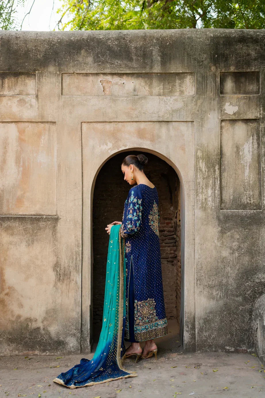 03-Piece Chiffon Suit With Heavy Embroidery - Ready To Wear