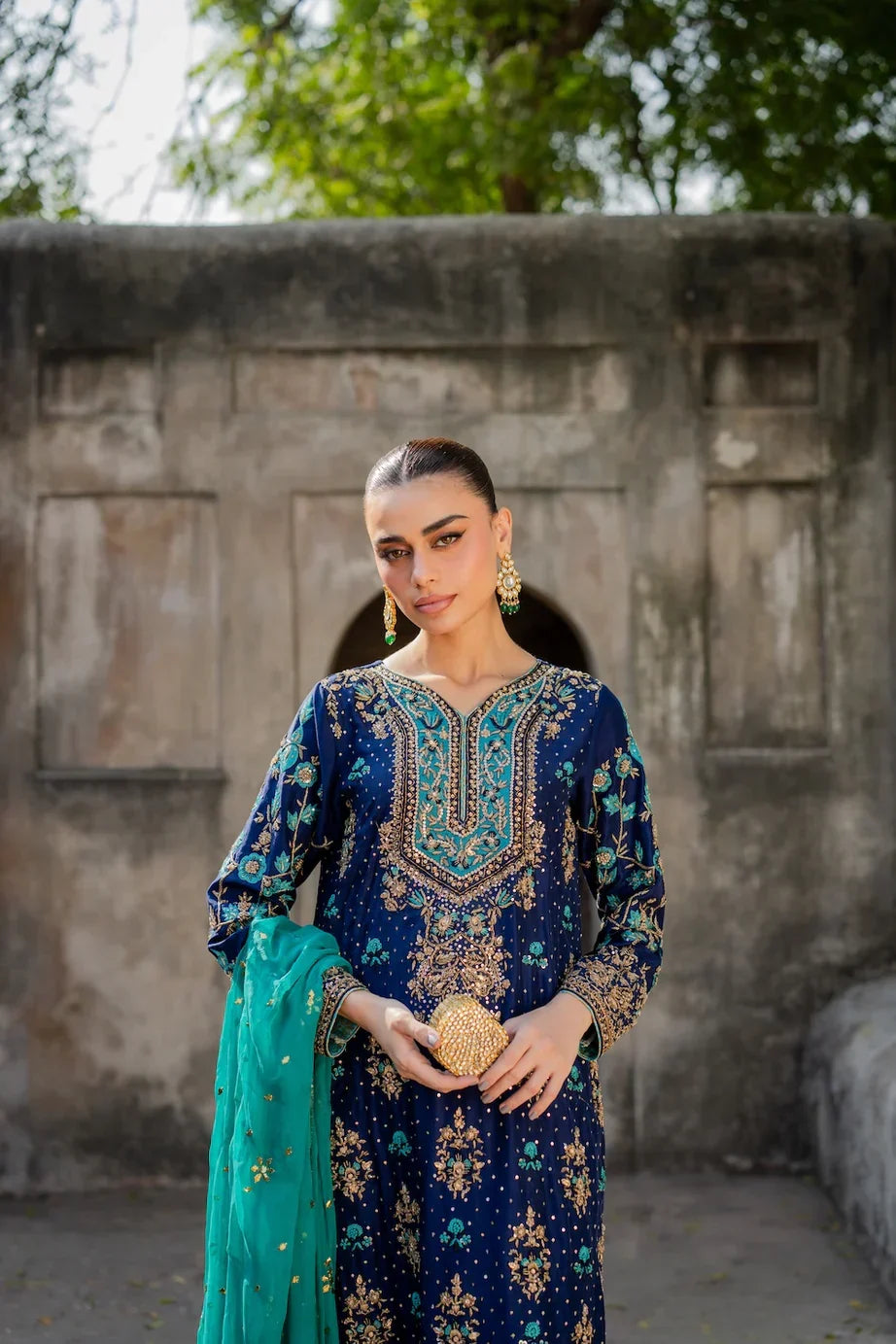 03-Piece Chiffon Suit With Heavy Embroidery - Ready To Wear
