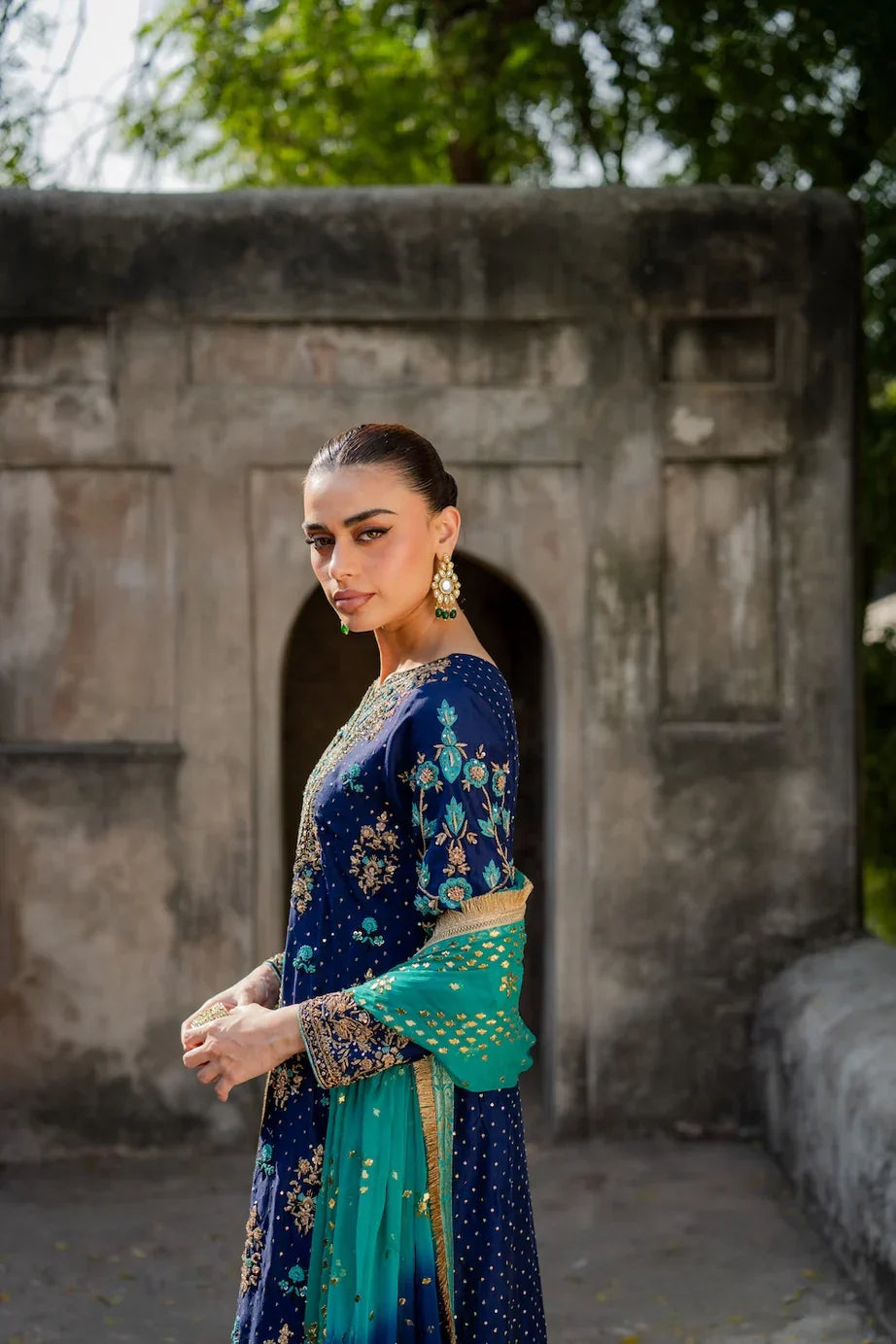 03-Piece Chiffon Suit With Heavy Embroidery - Ready To Wear