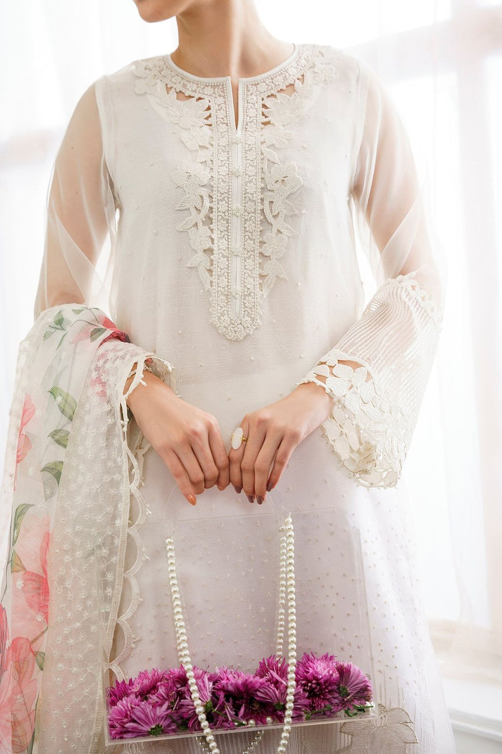 3 Piece Stitched Embroidery Suit - Ready To Wear