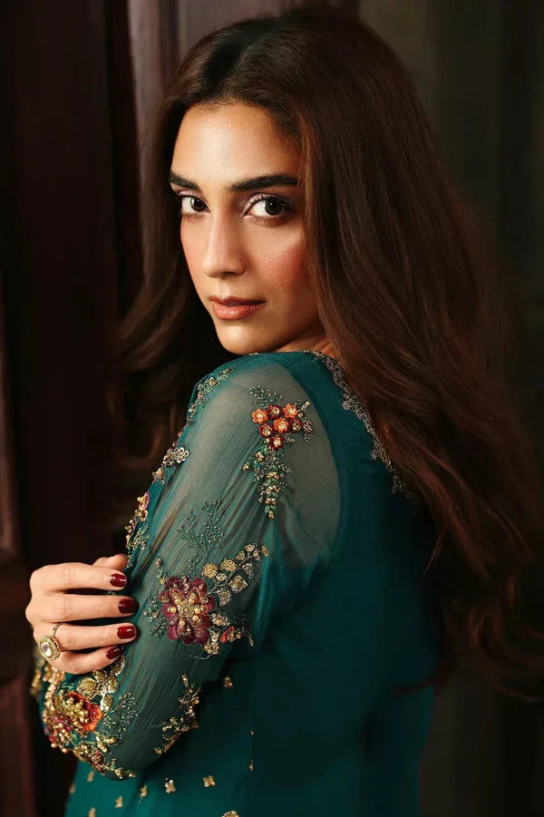 03-Piece Chiffon Suit With Embroidery | Ready To Wear
