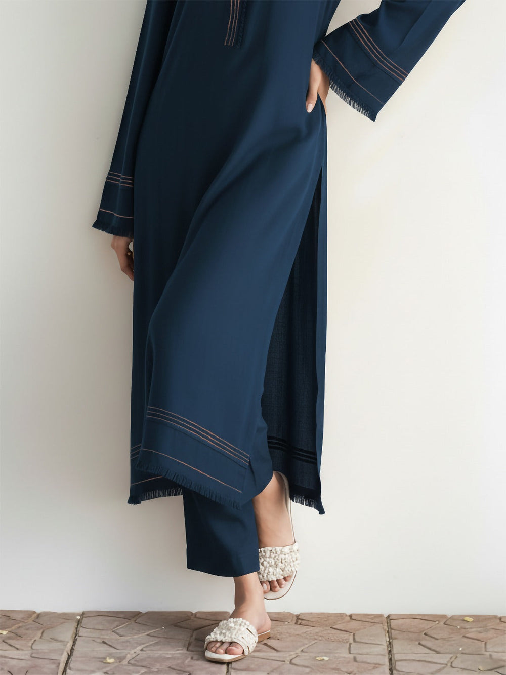 Sajal - Navy Kurta Set