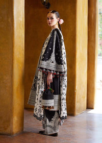 3 Piece Stitched Embroidered Lawn Suit - Ready To Wear