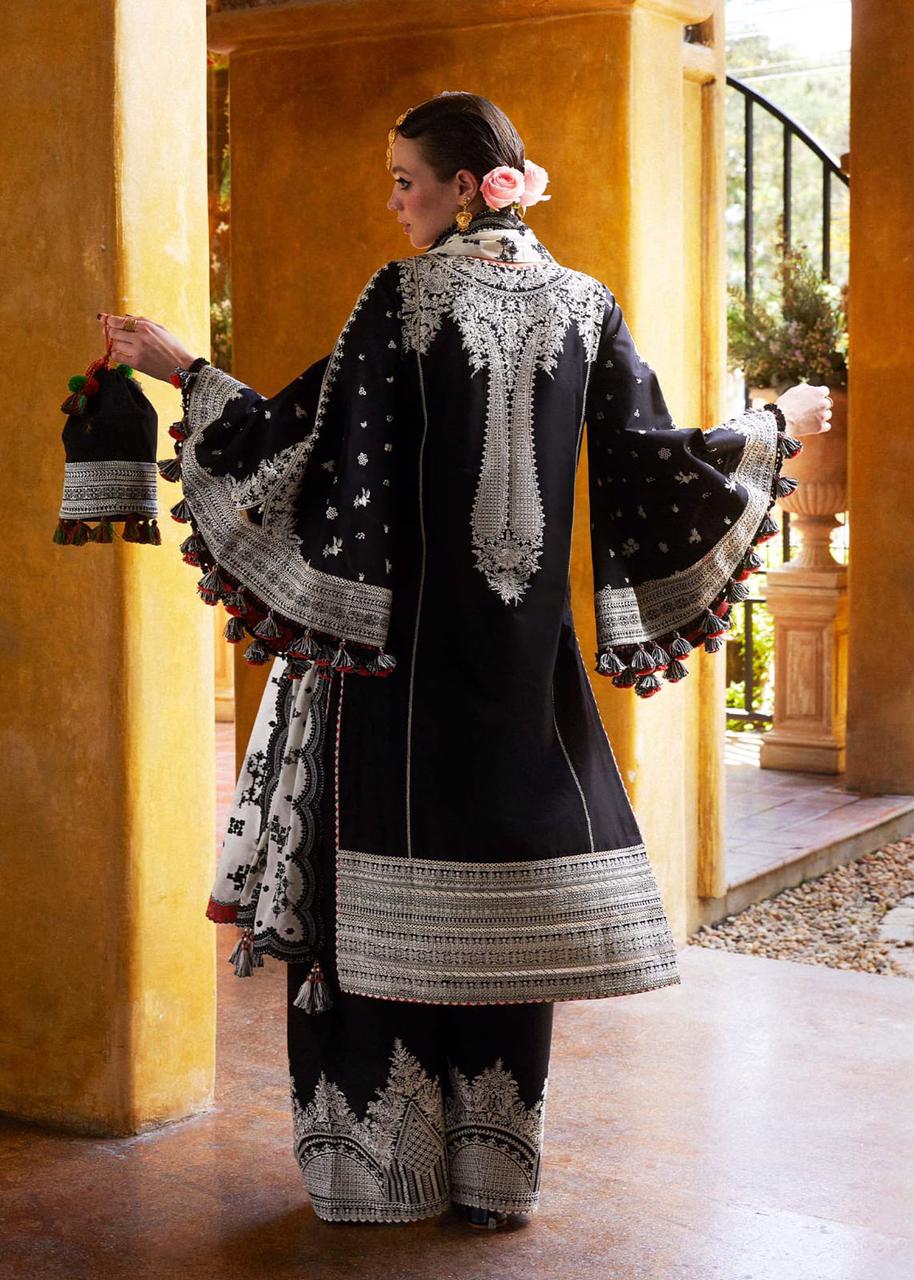 3 Piece Stitched Embroidered Lawn Suit - Ready To Wear