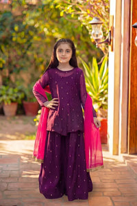 ROHA - PURPLE PEPLUM SET