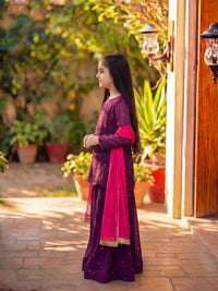 ROHA - PURPLE PEPLUM SET