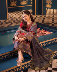 03-Piece Chiffon Suit With Heavy Embroidery - Ready To Wear