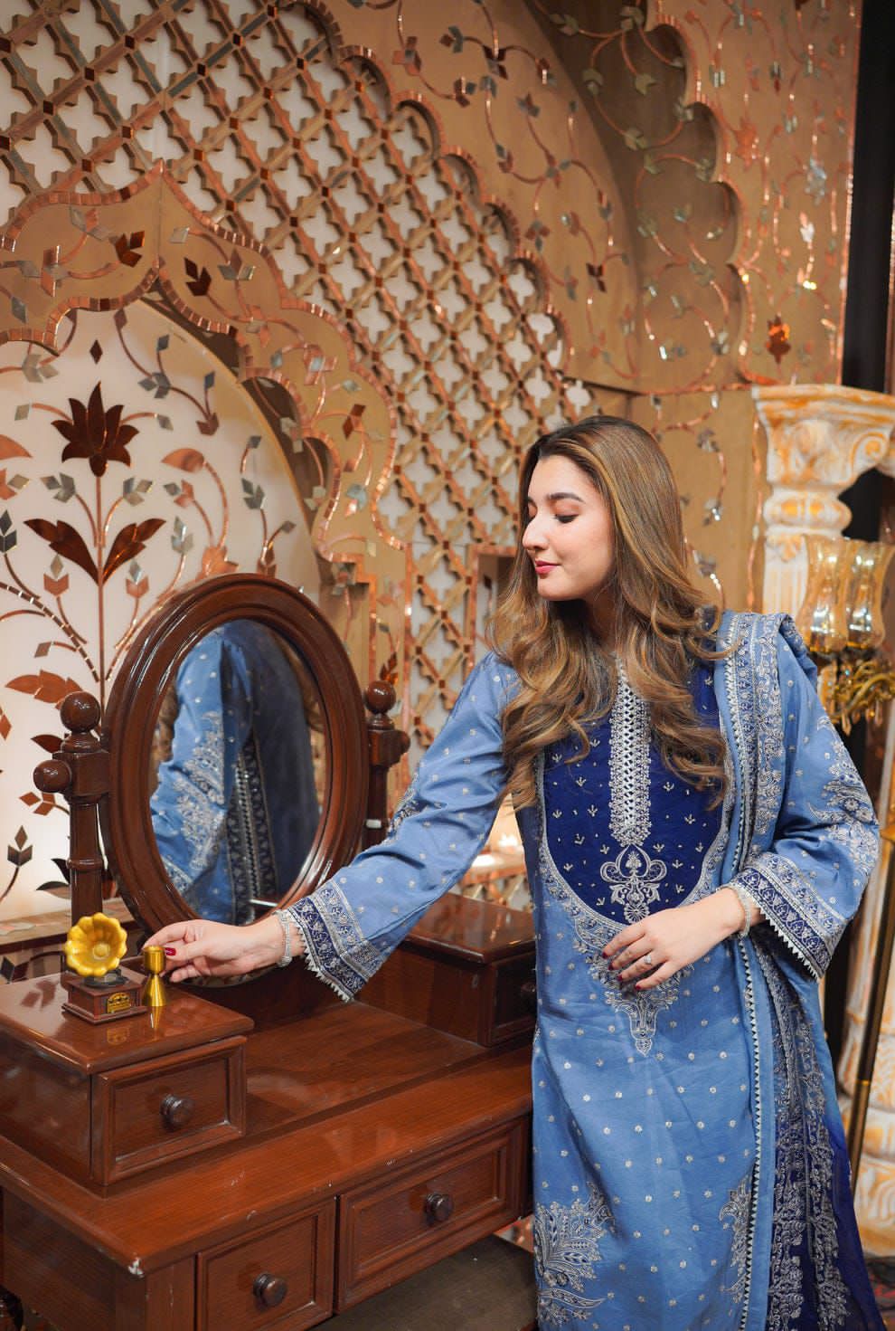 03-Piece Lawn Suit With Heavy Embroidery - Ready To Wear