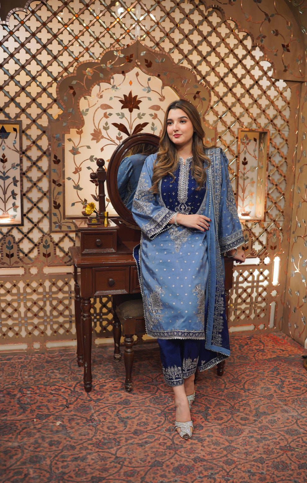 03-Piece Lawn Suit With Heavy Embroidery - Ready To Wear