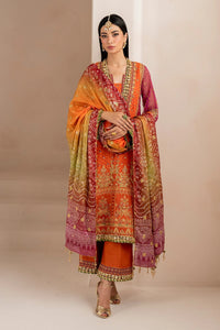 03-Piece Chiffon Suit With Embroidery - Ready To Wear