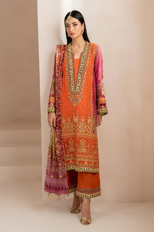 03-Piece Chiffon Suit With Embroidery - Ready To Wear