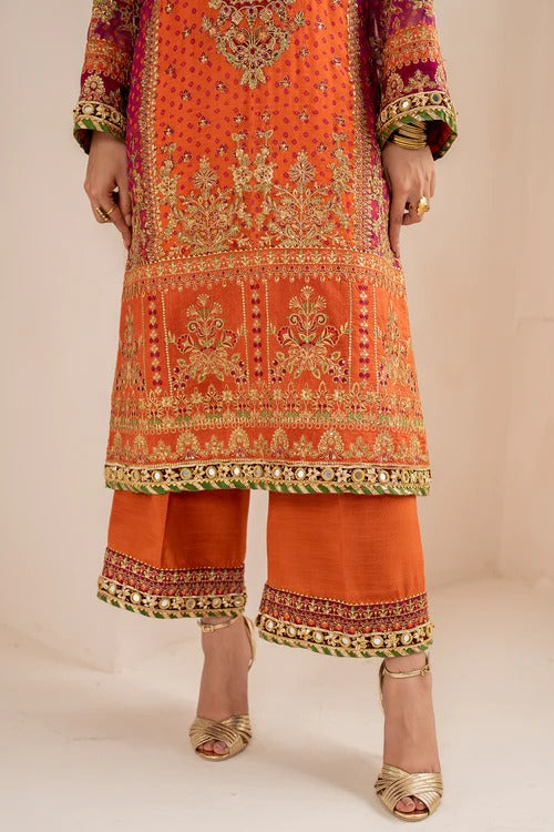 03-Piece Chiffon Suit With Embroidery - Ready To Wear