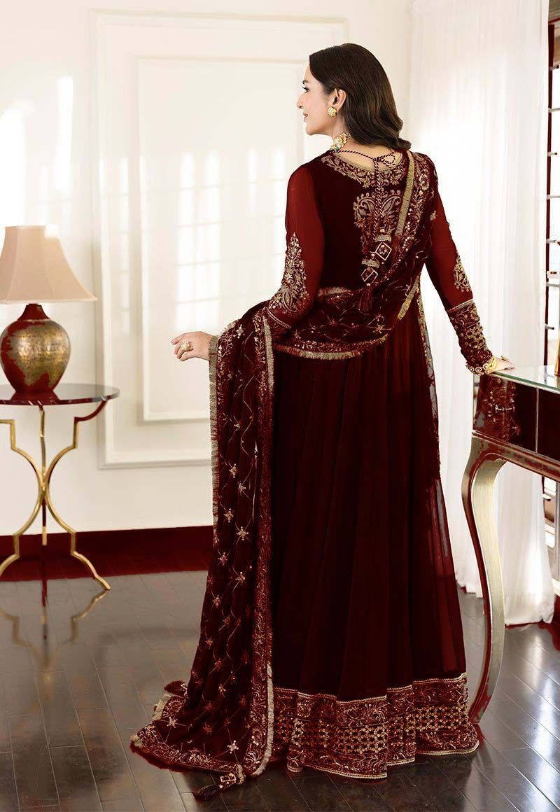 03-Piece Chiffon Maxi With Embroidery - Ready To Wear