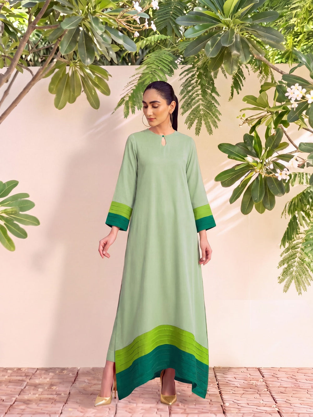 Mint Oasis | Kaftan Set