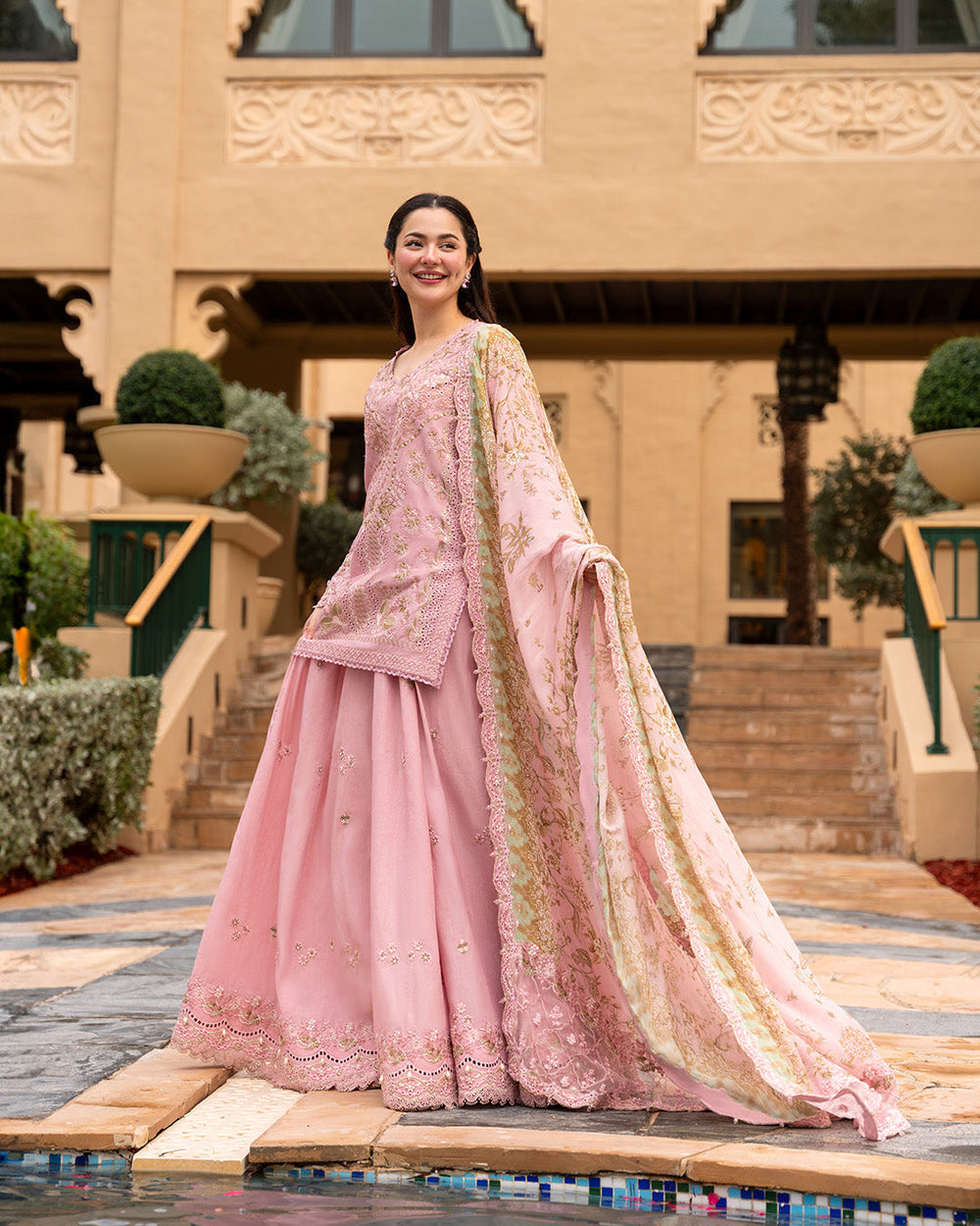 03-Piece Lawn Suit With Sharara | Ready To Wear