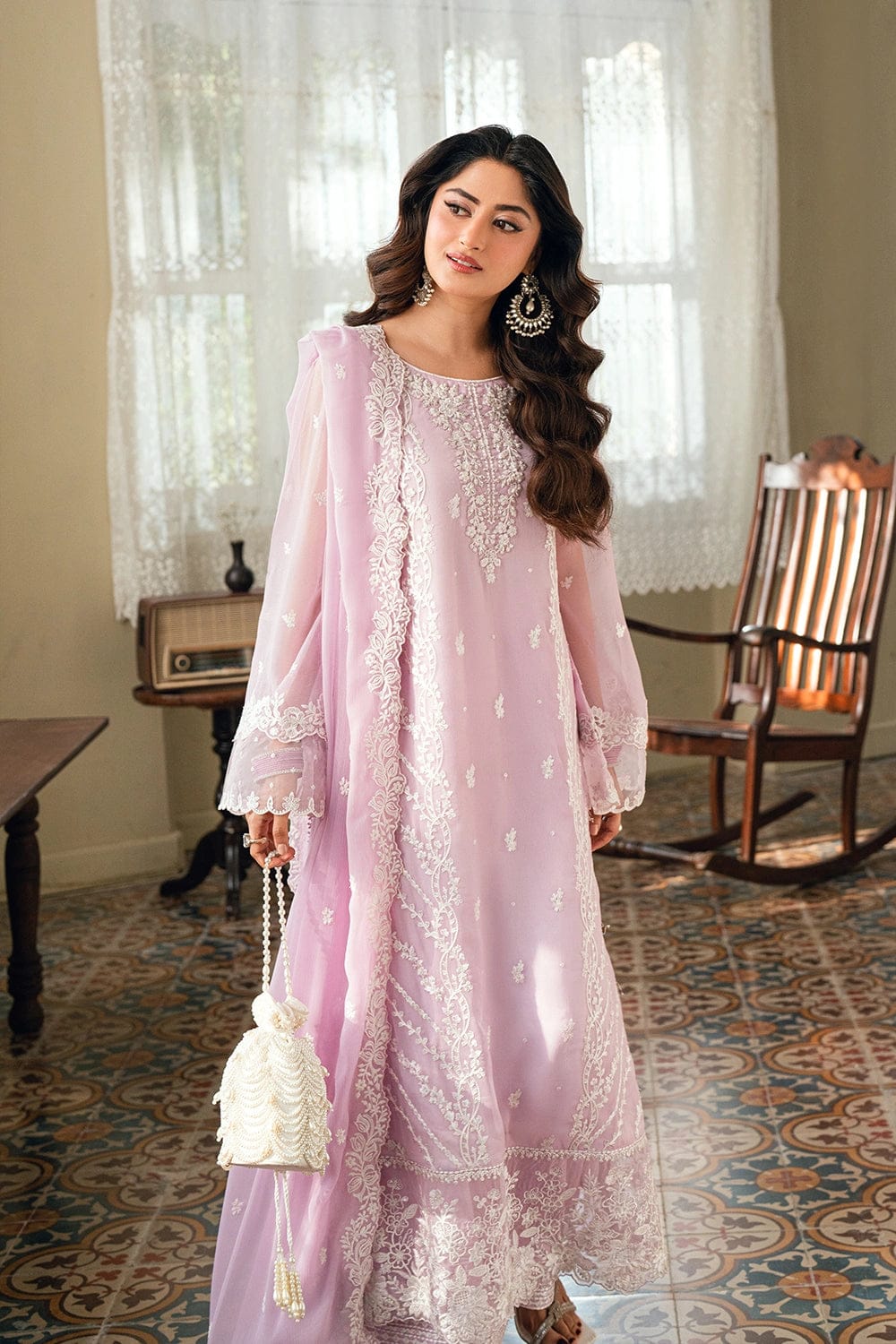 EMBROIDERED CHIFFON 3PCS STITCHED SUIT