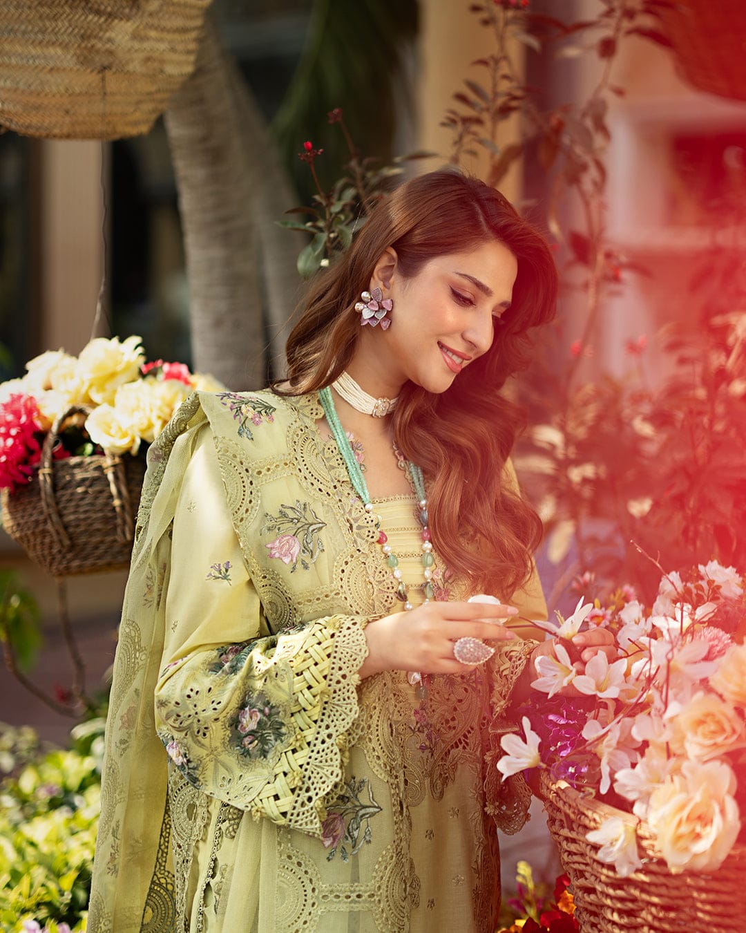 EMBROIDERY 3 PIECE EGYPTIAN PREMIUM LAWN SUIT (STITCHED)