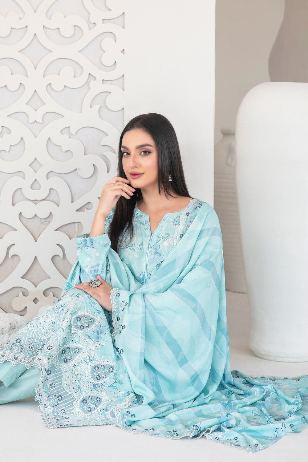 03-Piece Embroidered Lawn Suit | Ready To Wear