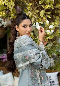 03-Piece Embroidered Lawn Suit With Net Dupatta | Ready To Wear