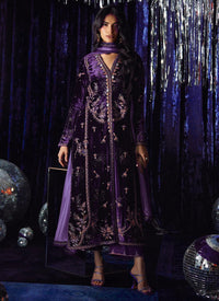 3 Piece Stitched Velvet Suit - Ready To Wear