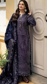03-Piece Chiffon Suit With Embroidery - Ready To Wear