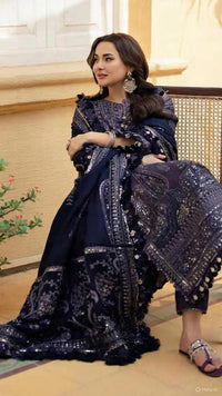 03-Piece Chiffon Suit With Embroidery - Ready To Wear