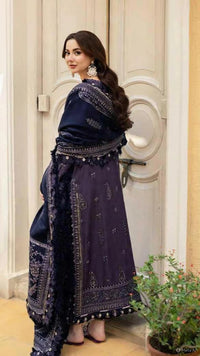 03-Piece Chiffon Suit With Embroidery - Ready To Wear