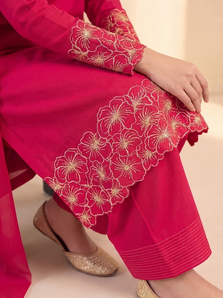 MANAAL - PINK FARSHI SET
