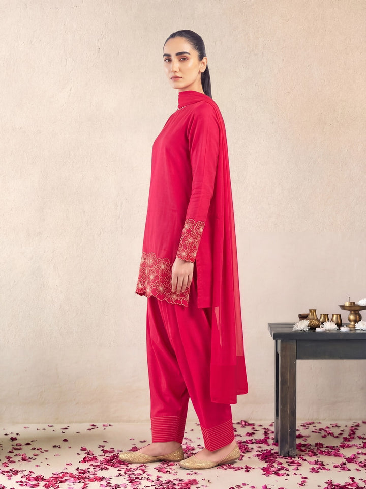 MANAAL - PINK FARSHI SET