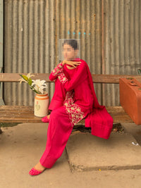 MANAAL - PINK FARSHI SET