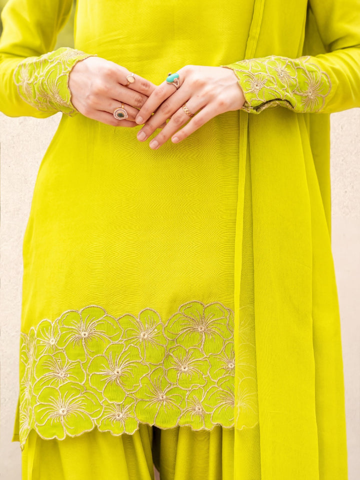 MASHAL - LIME FARSHI SET