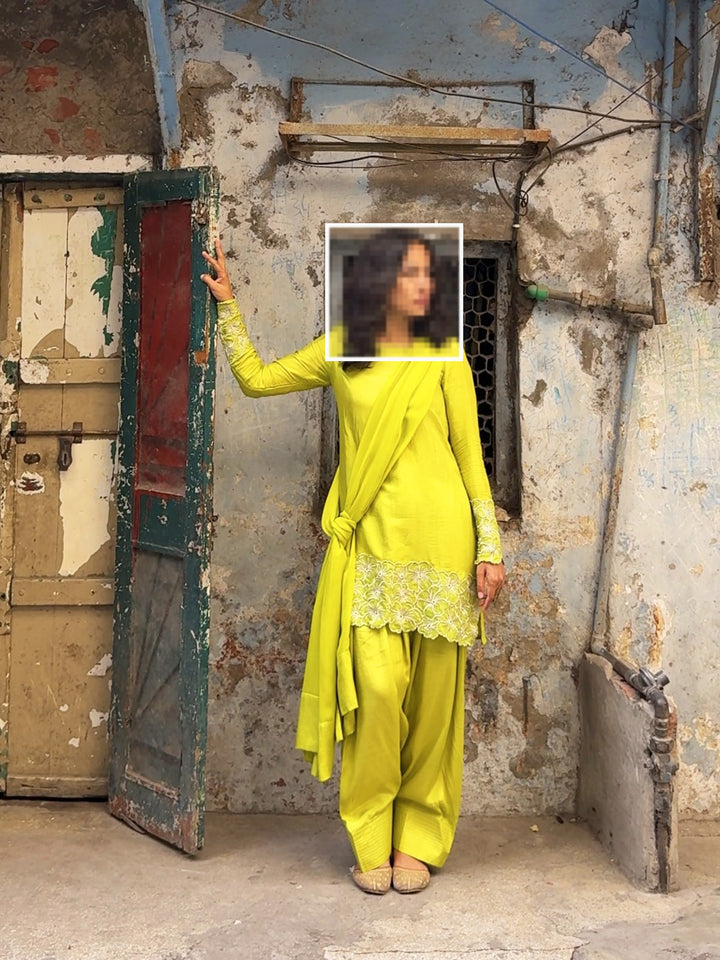 MASHAL - LIME FARSHI SET