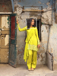 MASHAL - LIME FARSHI SET